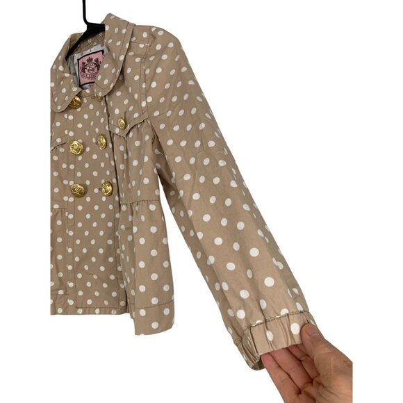 Rare Vintage Y2K Juicy Couture Polka Dot Baby Doll Crop Swing Jacket S RV10323 - Picture 8 of 9
